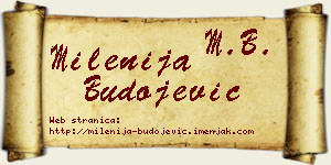 Milenija Budojević vizit kartica